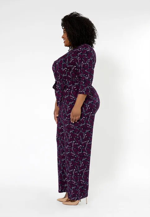 Leota Women's Leia V-Neck Jumpsuit (Curve) Purple sold by Leota product image thumbnail 3