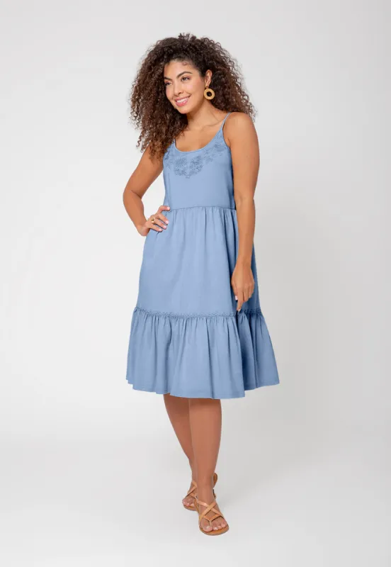 Leota Women's Esmeralda Dress in Chambray Lord & Taylor Blue sold by Leota