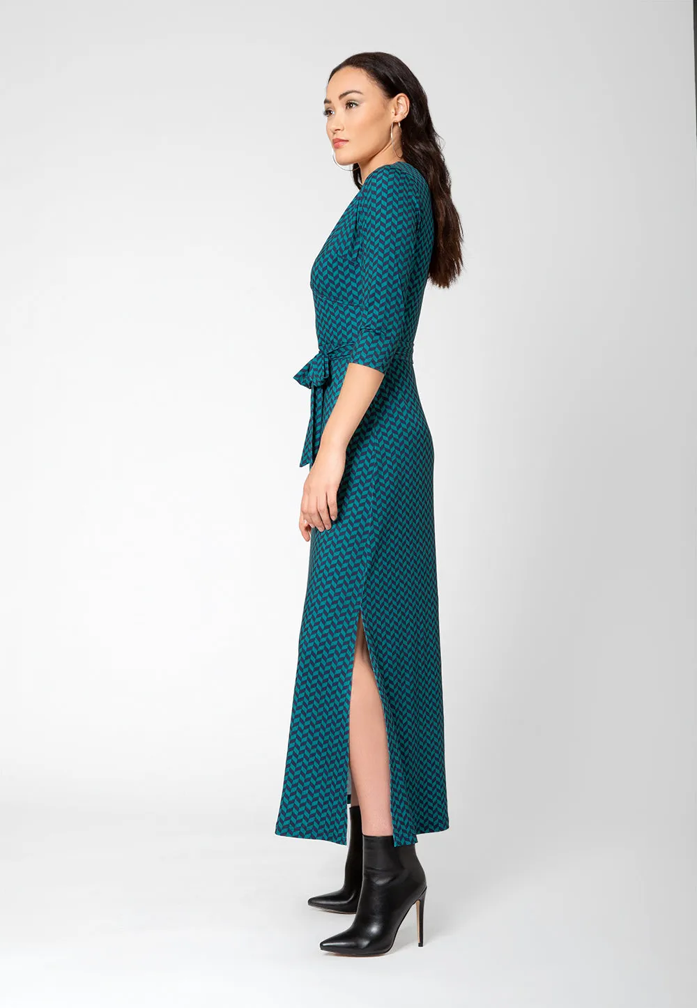 Leota Women's Perfect Wrap Maxi Dress Green sold by Leota product image thumbnail 2