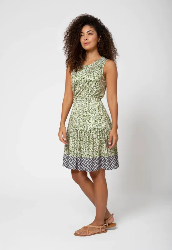 Leota Women's Kristen Floral Border Print Dress Green sold by Leota