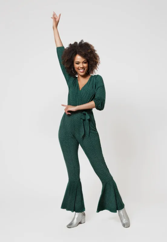 Leota Women's Gabby Geo Print Jumpsuit Green sold by Leota