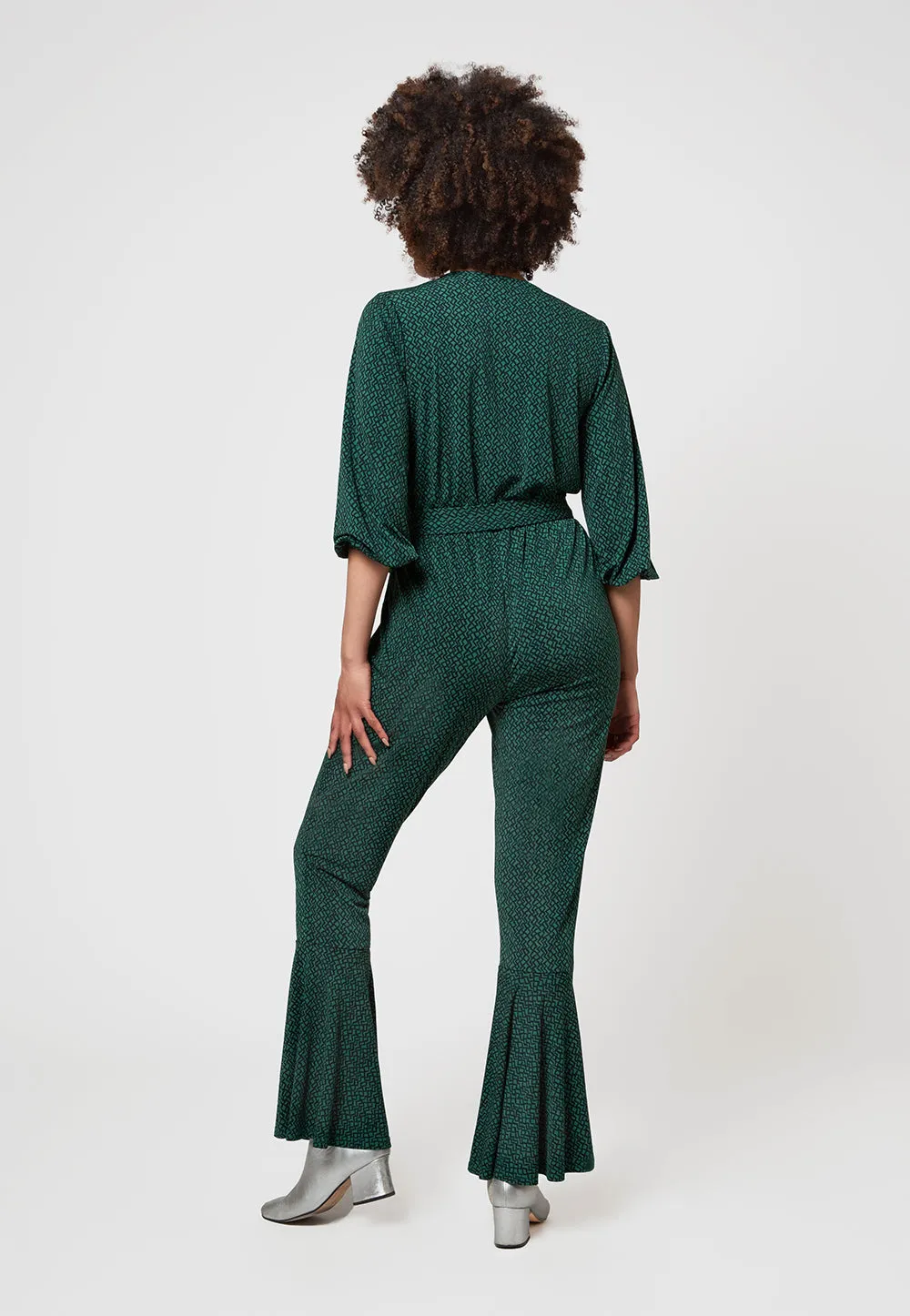 Leota Women's Gabby Geo Print Jumpsuit Green sold by Leota product image thumbnail 2