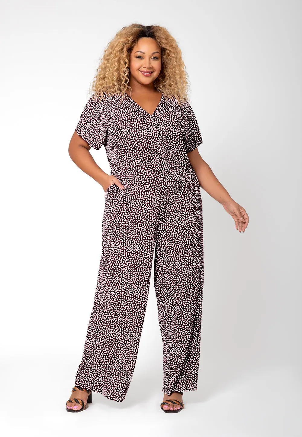 Leota Women's Ruby Wide Leg Jumpsuit Gray sold by Leota