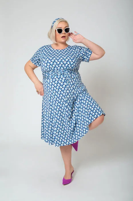 Leota Women's Brittany Short Sleeve Jersey Dress Blue sold by Leota product image thumbnail 2