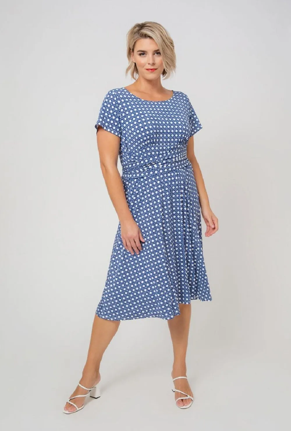 Leota Women's Brittany Short Sleeve Jersey Dress Blue sold by Leota product image thumbnail 4