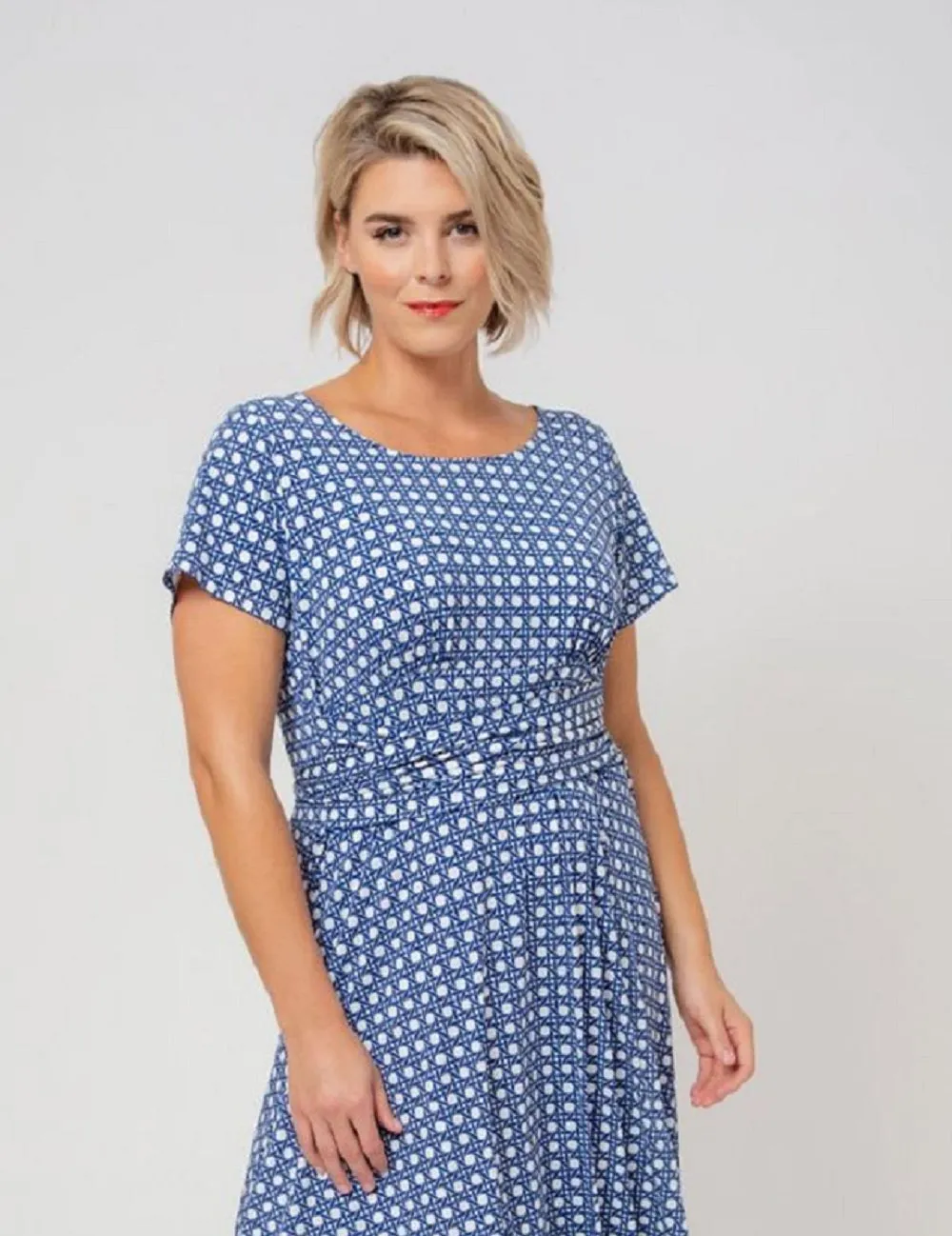 Leota Women's Brittany Short Sleeve Jersey Dress Blue sold by Leota product image thumbnail 5