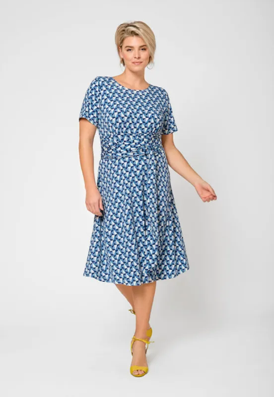 Leota Women's Brittany Short Sleeve Jersey Dress Blue sold by Leota
