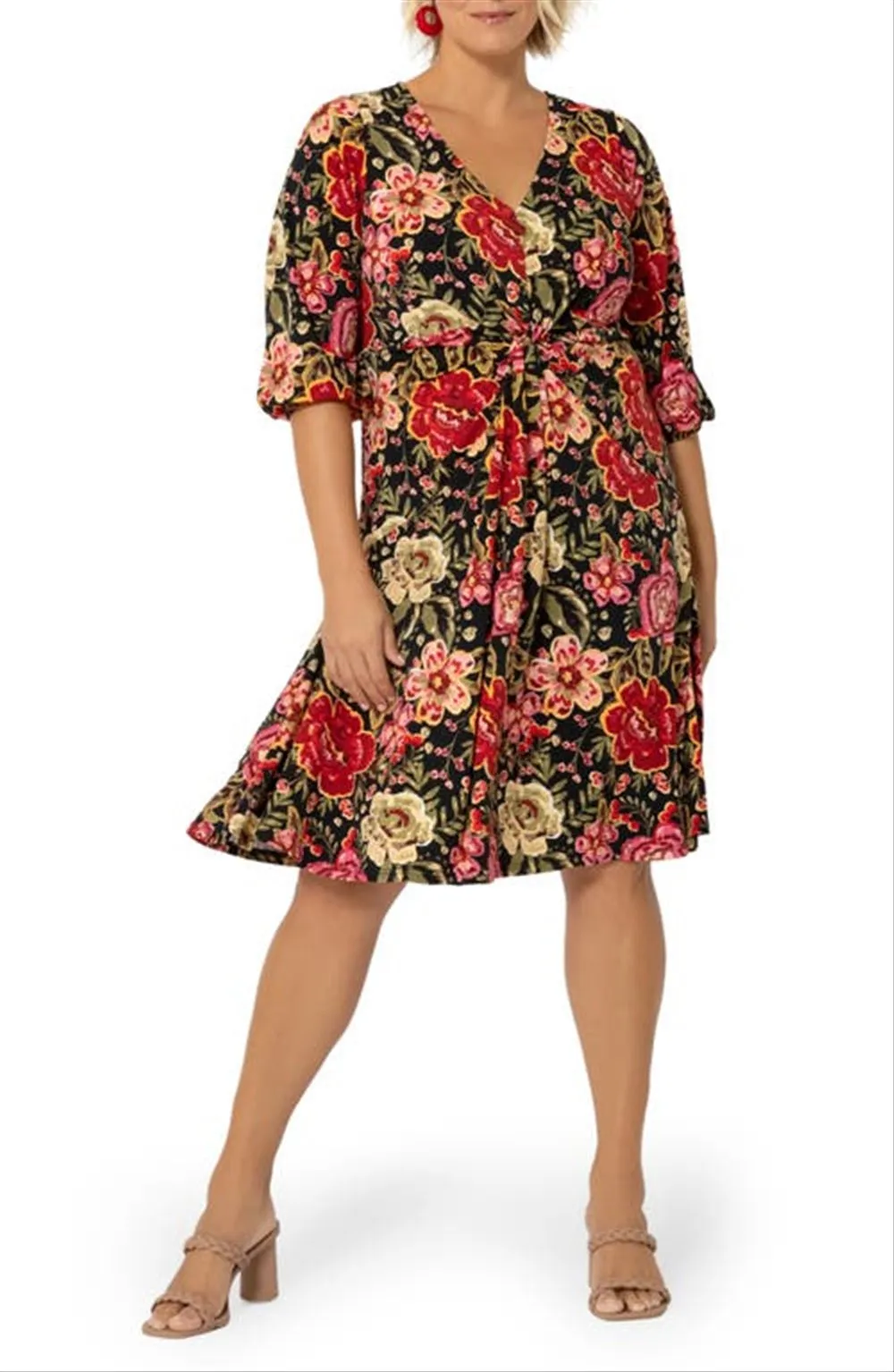 Leota Women's Tanya Floral Print Dress Red sold by Leota product image thumbnail 4