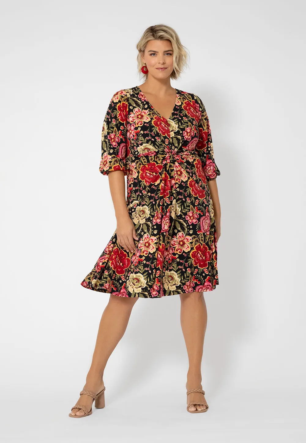 Leota Women's Tanya Floral Print Dress Red sold by Leota