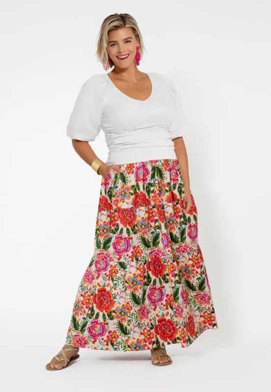 Leota Women's Maxi Evelyn Skirt Red sold by Leota