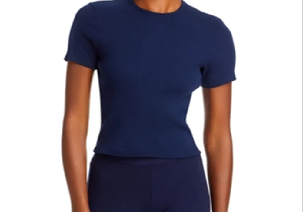 Donni Ribbed Jersey Crew Tee Navy sold by Leota product image thumbnail 5