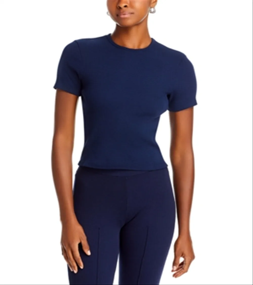 Donni Ribbed Jersey Crew Tee Navy sold by Leota product image thumbnail 4