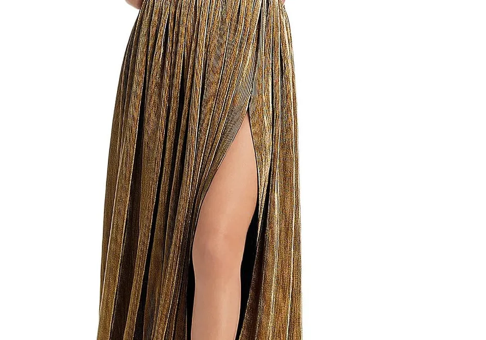 Florence Metallic Strapless Gown Gold Size M sold by Leota product image thumbnail 3