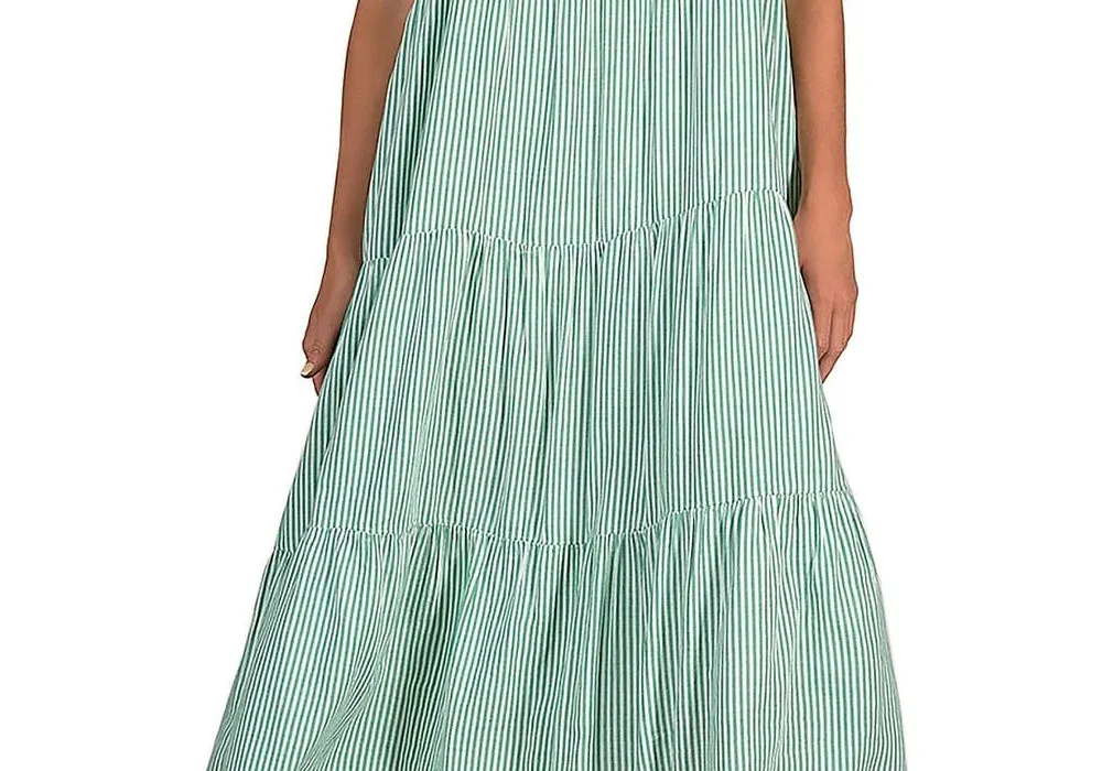 Elan Tiered Halter Maxi Dress Size XS sold by Leota product image thumbnail 3