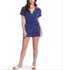 1.STATE Women's Belted Cuffed Sleeve Romper Blue sold by Leota