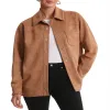 Bagatelle Faux Suede Shacket Camel sold by Leota