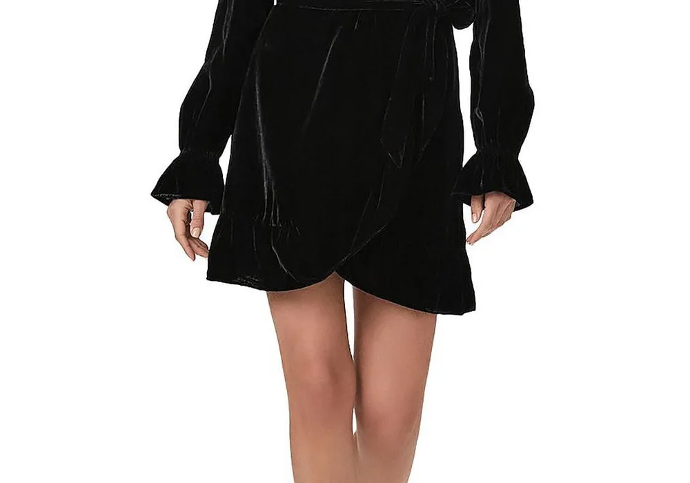 Paige Ysabel Velvet Mini Dress Black sold by Leota product image thumbnail 3