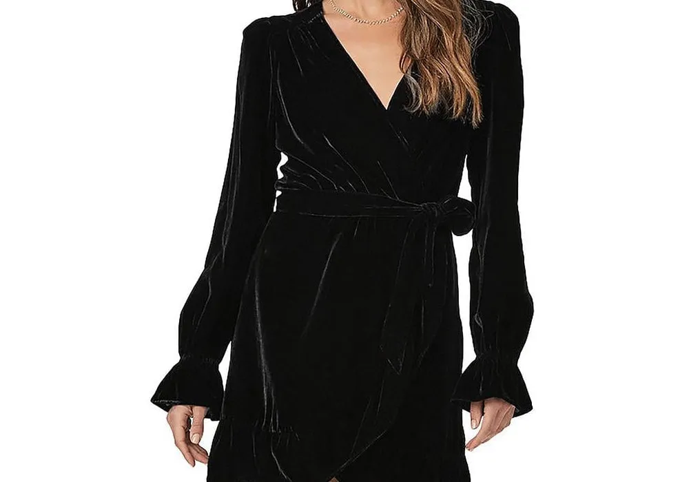 Paige Ysabel Velvet Mini Dress Black sold by Leota product image thumbnail 2