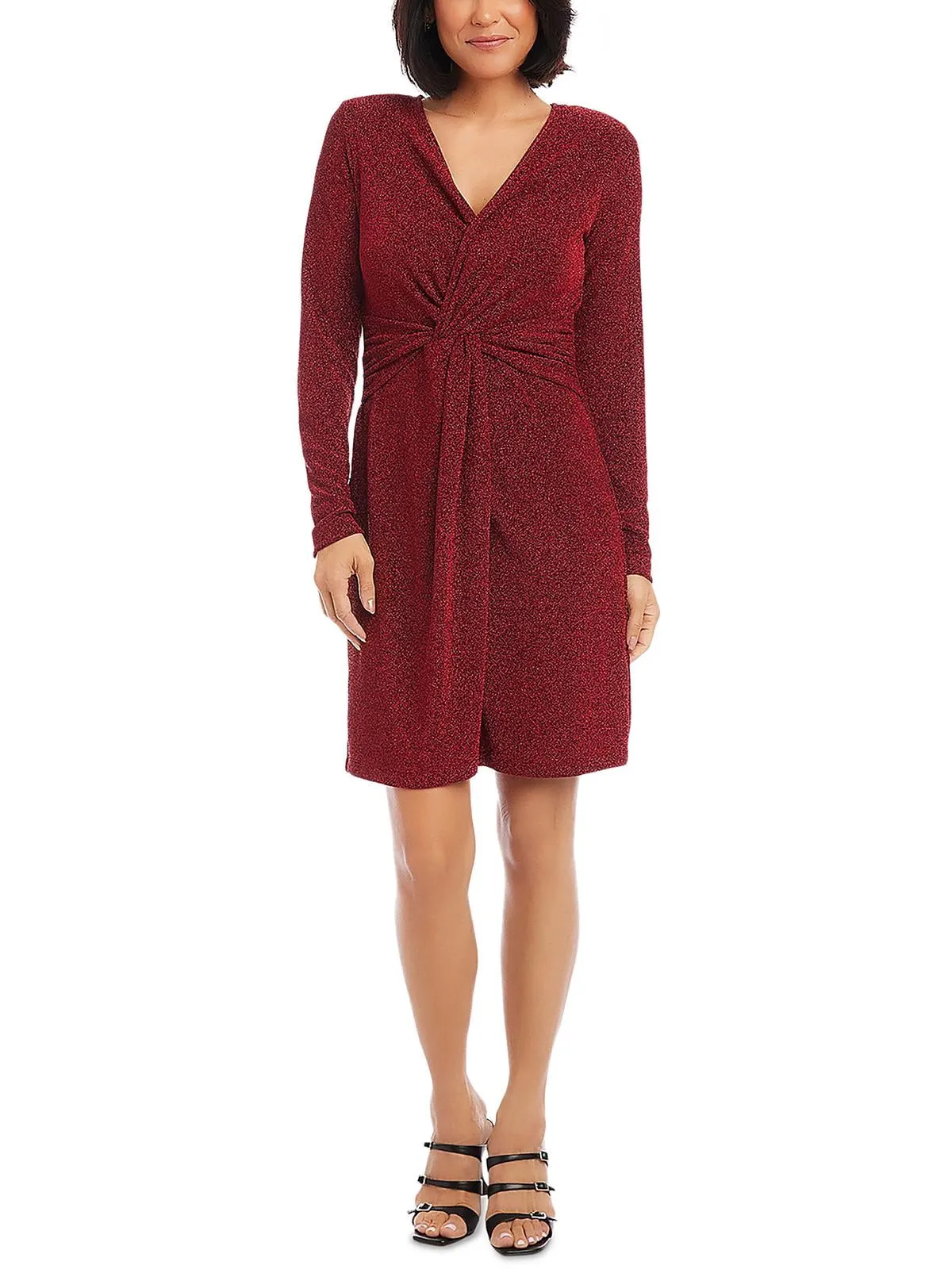 Karen Kane Twist Front Dress Red sold by Leota
