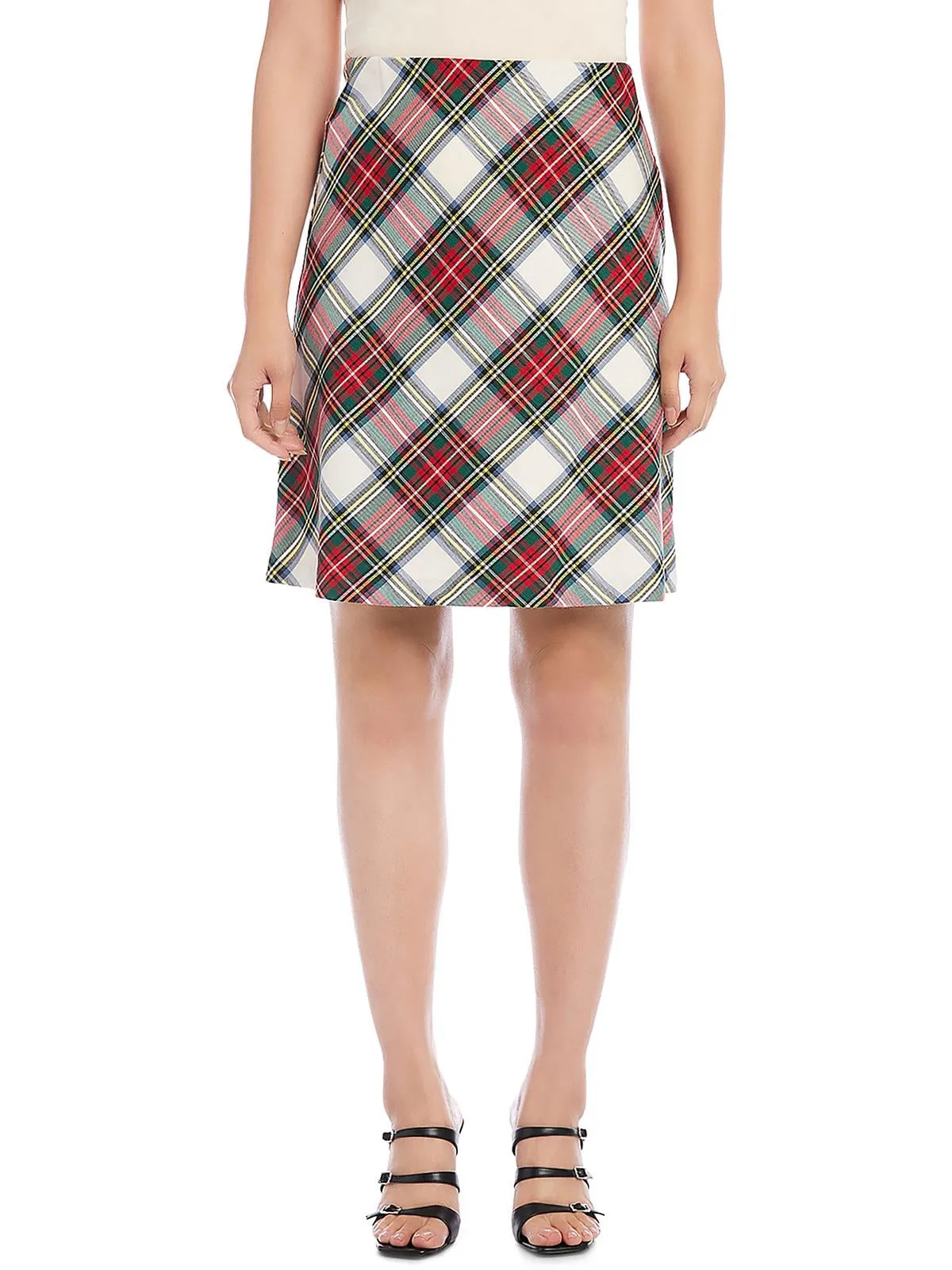 Karen Kane Bias Cut Plaid Pencil Skirt Multi Size Large sold by Leota