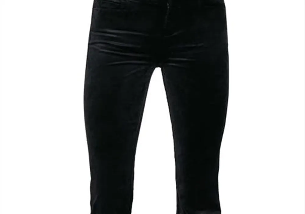 PAIGE Lou Lou Velvet High Waist Flare Pants Black Size 25 sold by Leota product image thumbnail 5