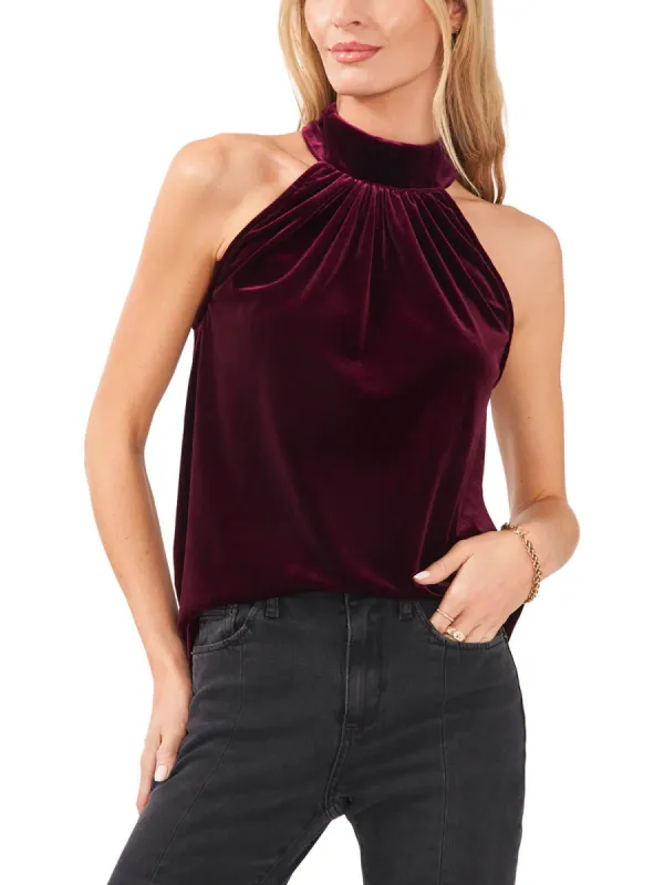 1.STATE Velvet Halter Top Red Size XXL sold by Leota