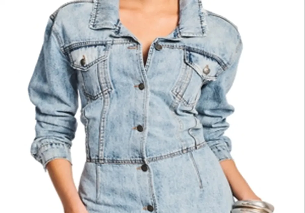 Ser.o.ya Laura Denim Shirt Dress Size Medium sold by Leota product image thumbnail 2