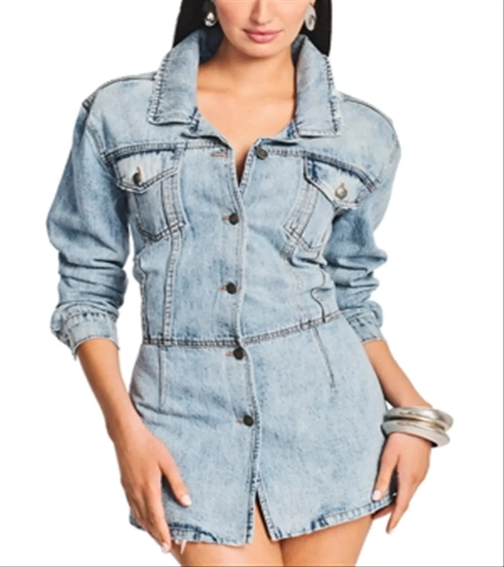 Ser.o.ya Laura Denim Shirt Dress Size Medium sold by Leota