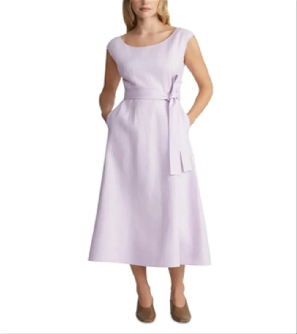 Lafayette 148 New York Belted Fit and Flare Dress Size 6 sold by Leota