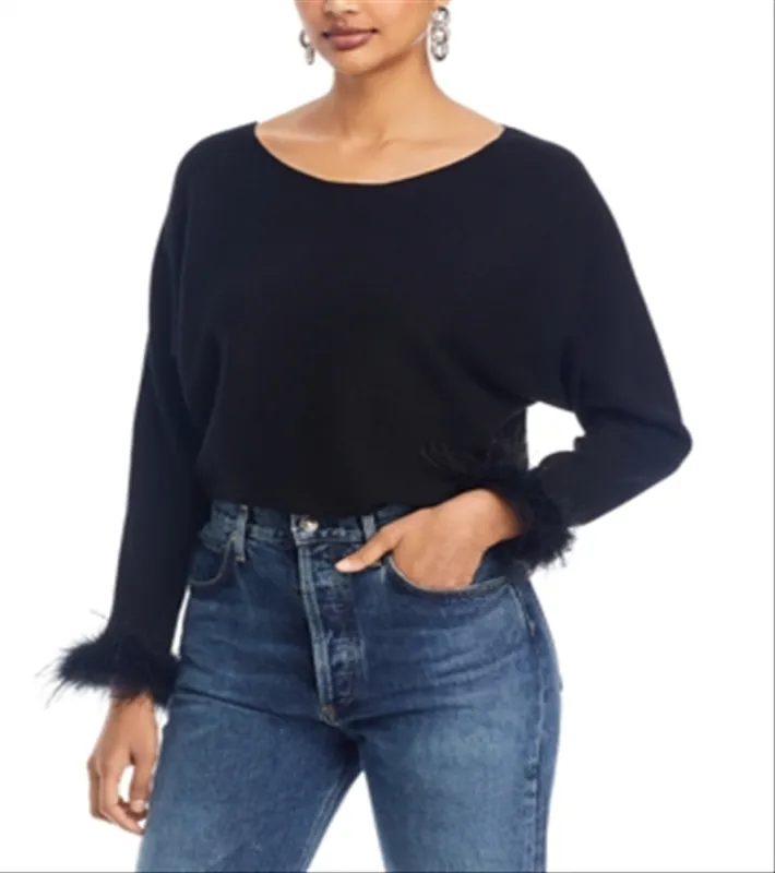 Sioni Feather Trim Cuff Sweater sold by Leota