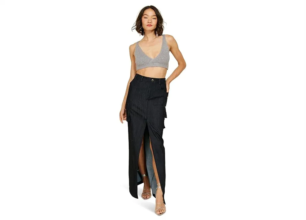 line and dot Mora Maxi Skirt Gray sold by Leota product image thumbnail 4