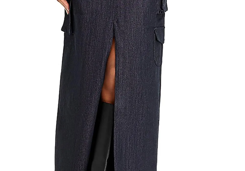 line and dot Mora Maxi Skirt Gray sold by Leota product image thumbnail 3