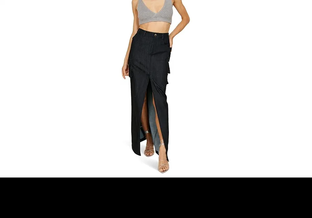 line and dot Mora Maxi Skirt Gray sold by Leota product image thumbnail 5