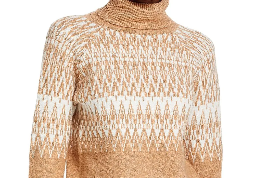 Single Thread Metallic Turtleneck Sweater Natural Whisper White Size XL sold by Leota product image thumbnail 2