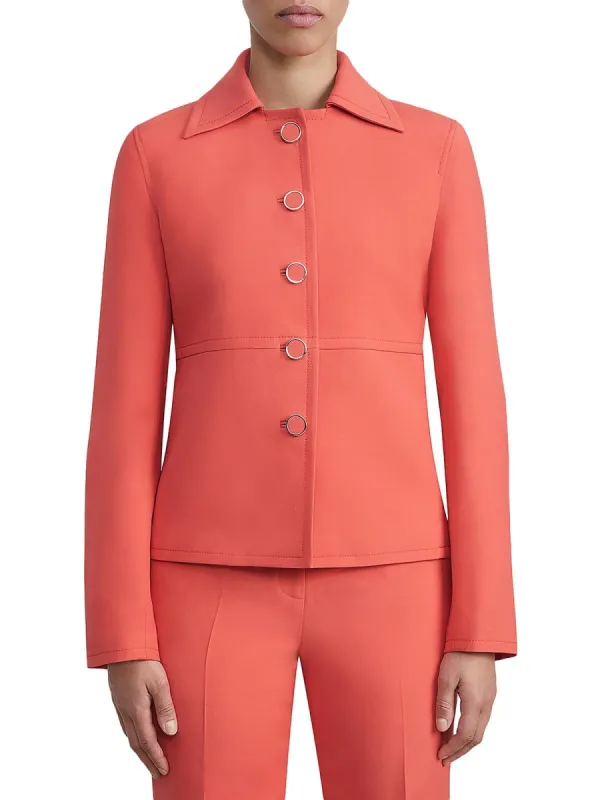 Lafayette 148 New York Waist Seam Orange Blazer Size 0 sold by Leota