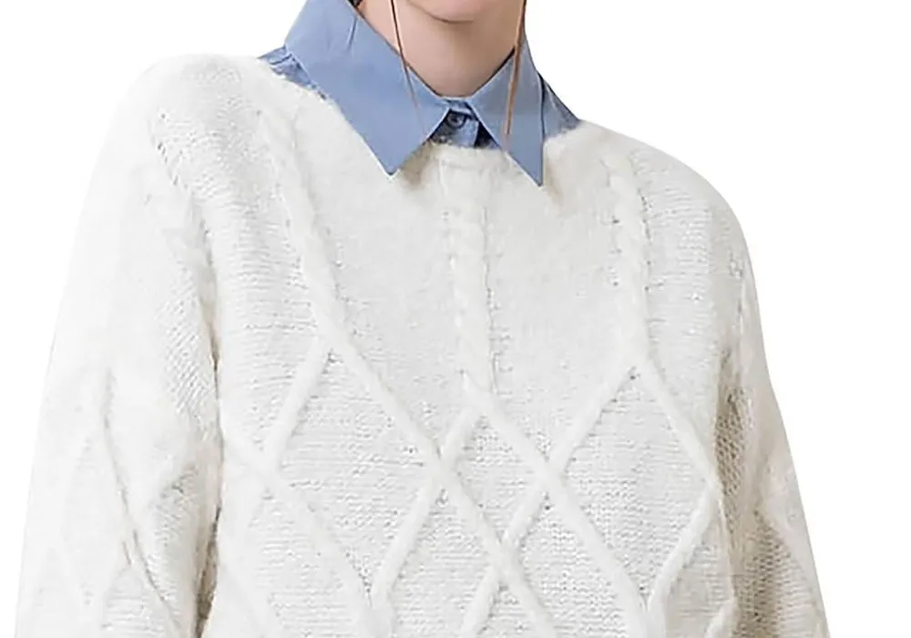 Moon River Destroyed Cable Sweater Size XS sold by Leota product image thumbnail 2