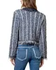 Moon River Textured Knit Cropped Cardigan Blue Size L sold by Leota