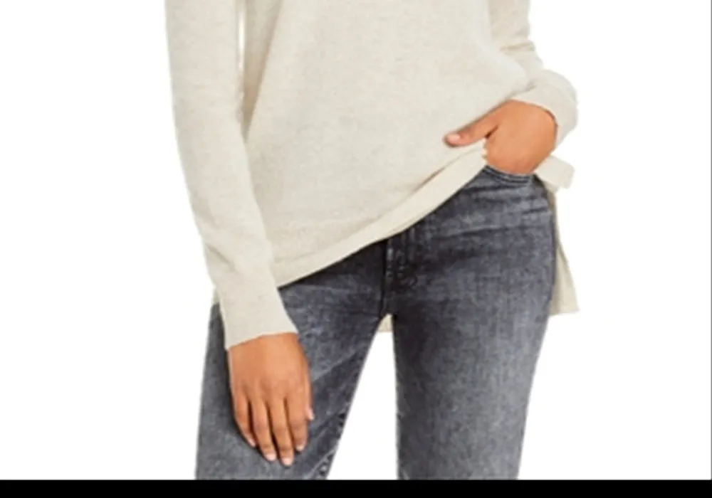 Aqua Cashmere High Low Cashmere Sweater Gray Size S sold by Leota product image thumbnail 3