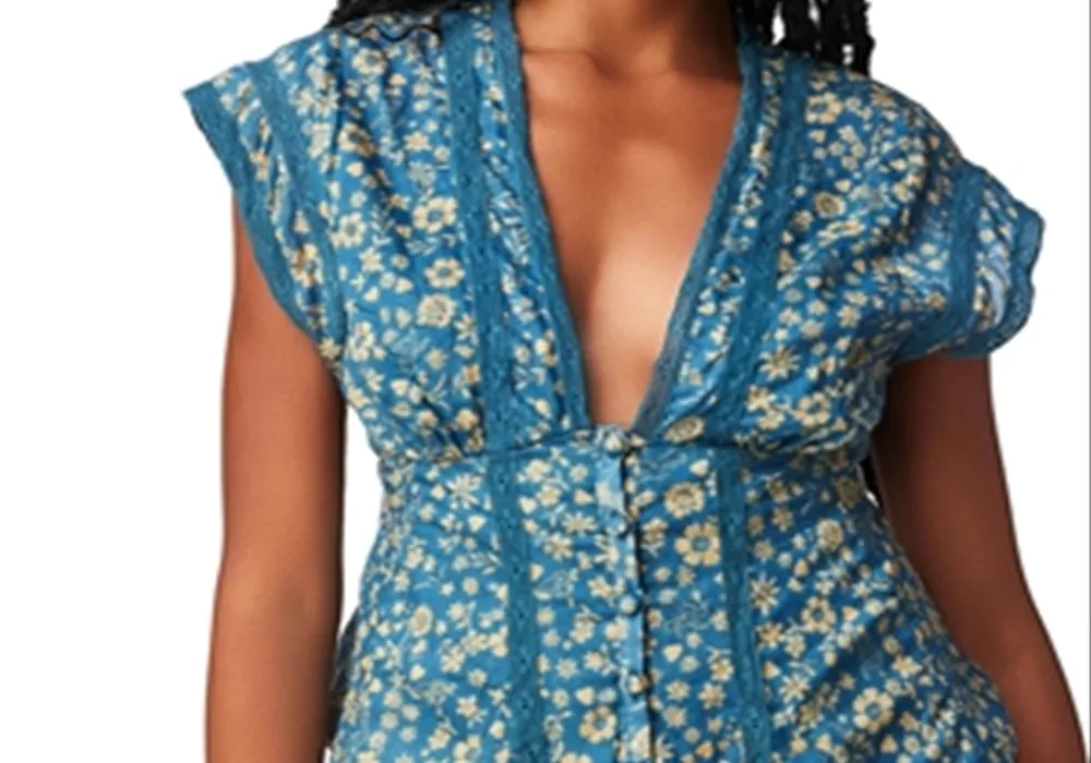 Free People Landy Printed Top Size XS sold by Leota product image thumbnail 5