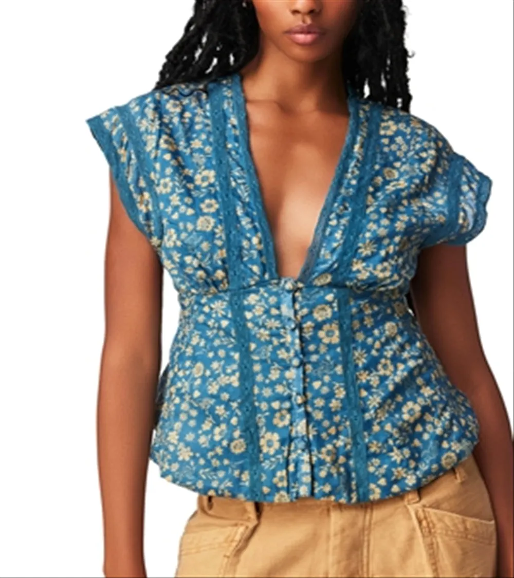 Free People Landy Printed Top Size XS sold by Leota product image thumbnail 4