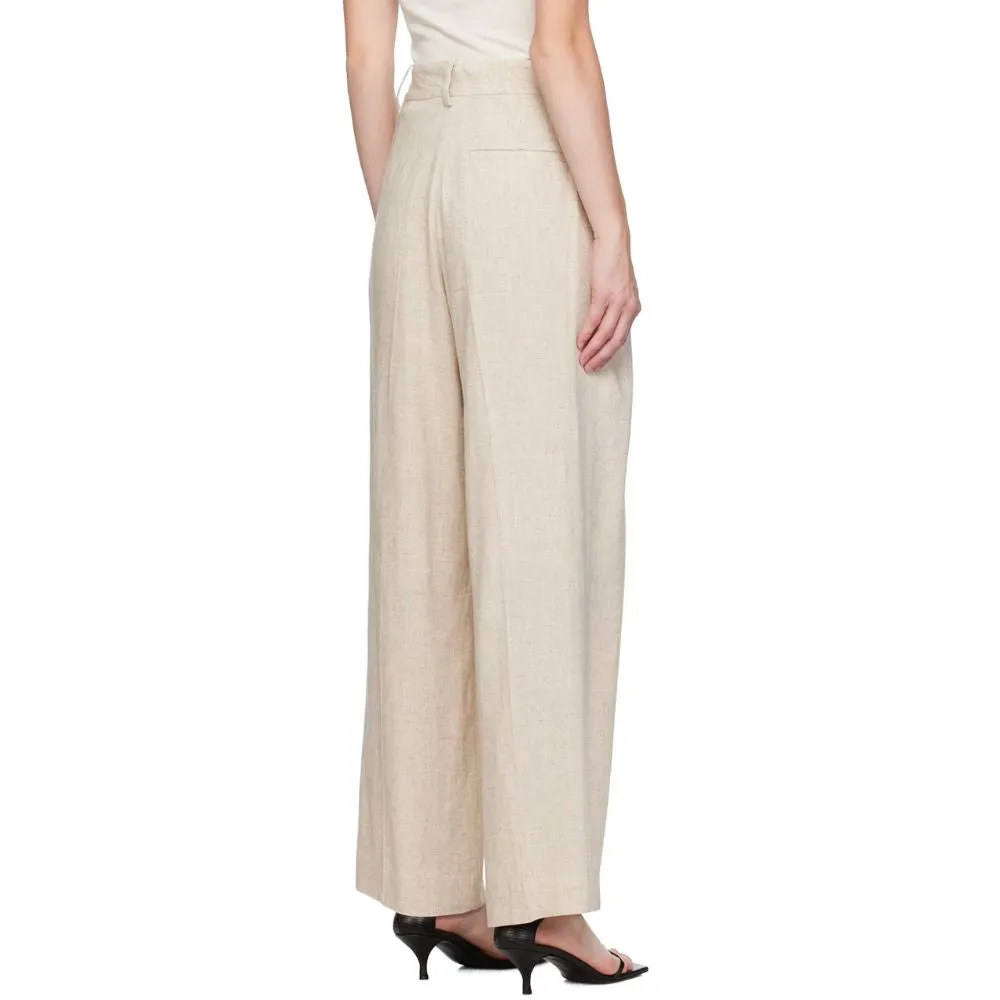 By Malene Birger Cymbaria Pleated Wide Leg Pants Beige sold by Leota product image thumbnail 2