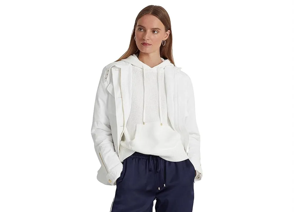 Lauren Ralph Lauren Water-Repellent Taffeta Field Jacket White Size Medium sold by Leota