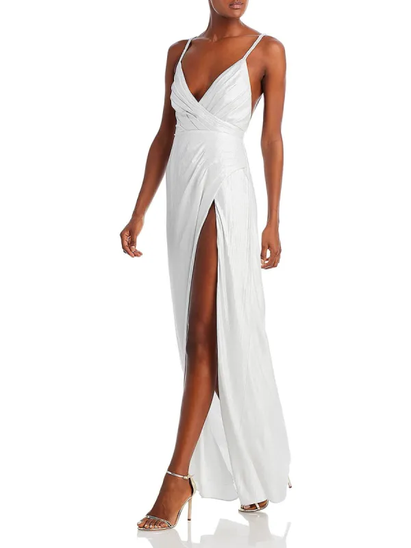 Retrofete Yesi Pleated Lame Gown Size S sold by Leota