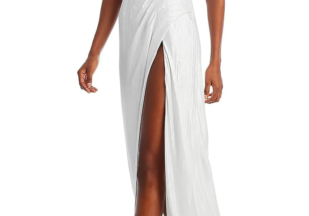 Retrofete Yesi Pleated Lame Gown Size S sold by Leota product image thumbnail 3