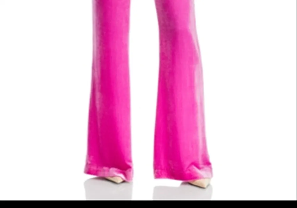 L'Agence Lane Velvet Flared Trousers Pink Size 12 sold by Leota product image thumbnail 3