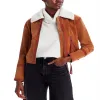 Blanknyc Faux Fur Collar Leather Jacket Brown sold by Leota