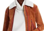 Blanknyc Faux Fur Collar Leather Jacket Brown sold by Leota