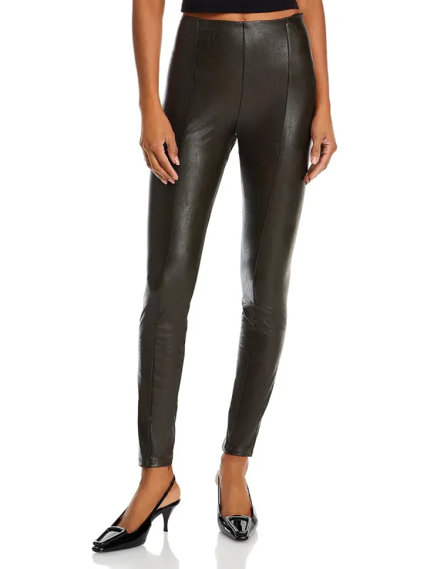 Lysse Textured Faux Leather Leggings Green Size XS sold by Leota