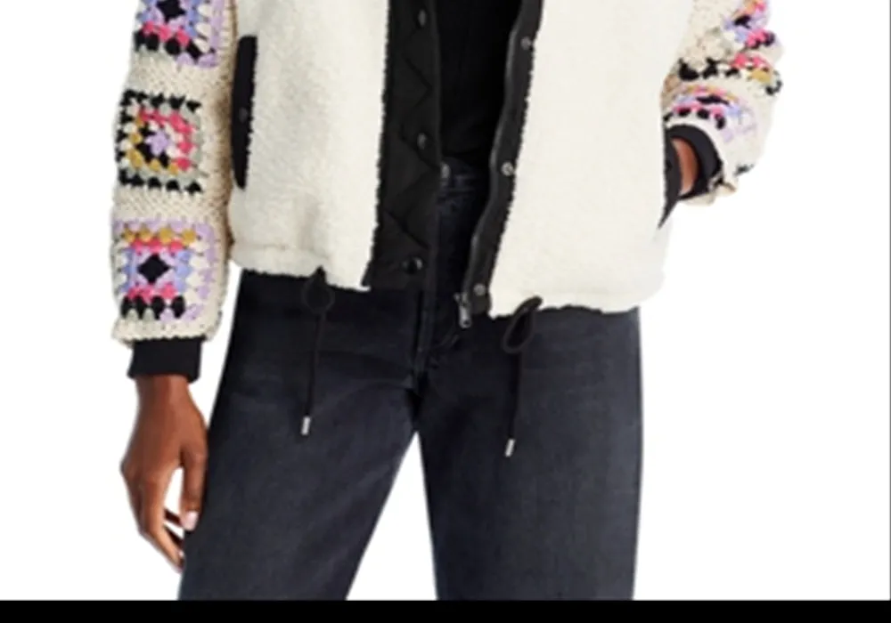 Blanknyc Mixed Media Boxy Jacket Beige Size M sold by Leota product image thumbnail 3