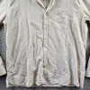 Officine Generale Arsene Long Sleeve Button Front Shirt Brown Size 4XL sold by Leota
